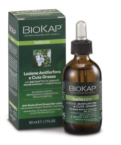 BioKap Lozione Antiforfora e Cute Grassa 50ml ad azione lenitiva, rinfrescante e rigenerante