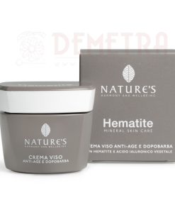 Hematite Crema Viso Antiage e Dopobarba 50ml Con Acido Ialuronico Vegetale