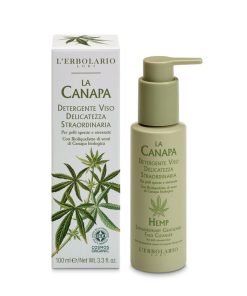 Detergente Viso alla Canapa Biologica Delicatezza Straordinaria 100ml per pelli spente e stressate