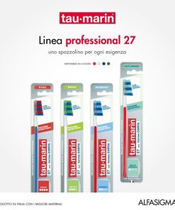 Tau-Marin Professional 27 mm Testina Corta Spazzolino Molto Morbido Con Antibatterico