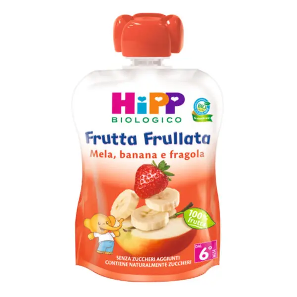 Hipp Frutta Frullata Bio Mela/Banana/Fragola 90 g - immagine 2