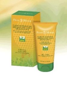 Solari Fluido Corpo Acceleratore Abbronzatura SPF12 di Frais Monde
